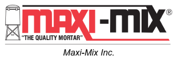 Maxi-Mix Mortar Mix and Masonry Cement - Distributed by JV Building Supply