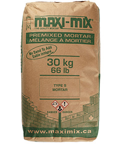 Maxi Mix Block Mix Type S Masonry from JV Building Supply