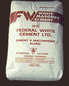 Federal White Masonry cement from JV Building Supply